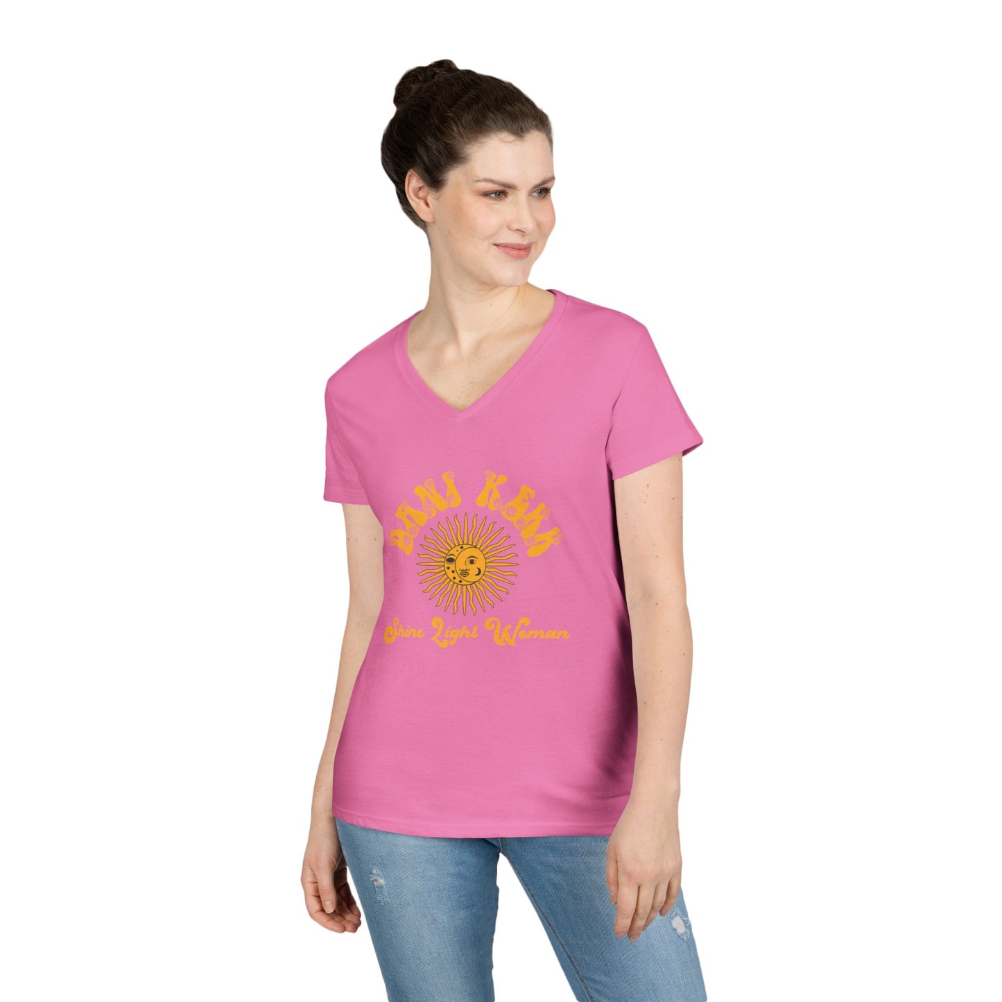 Shine Light Woman Ladies' V-Neck T-Shirt