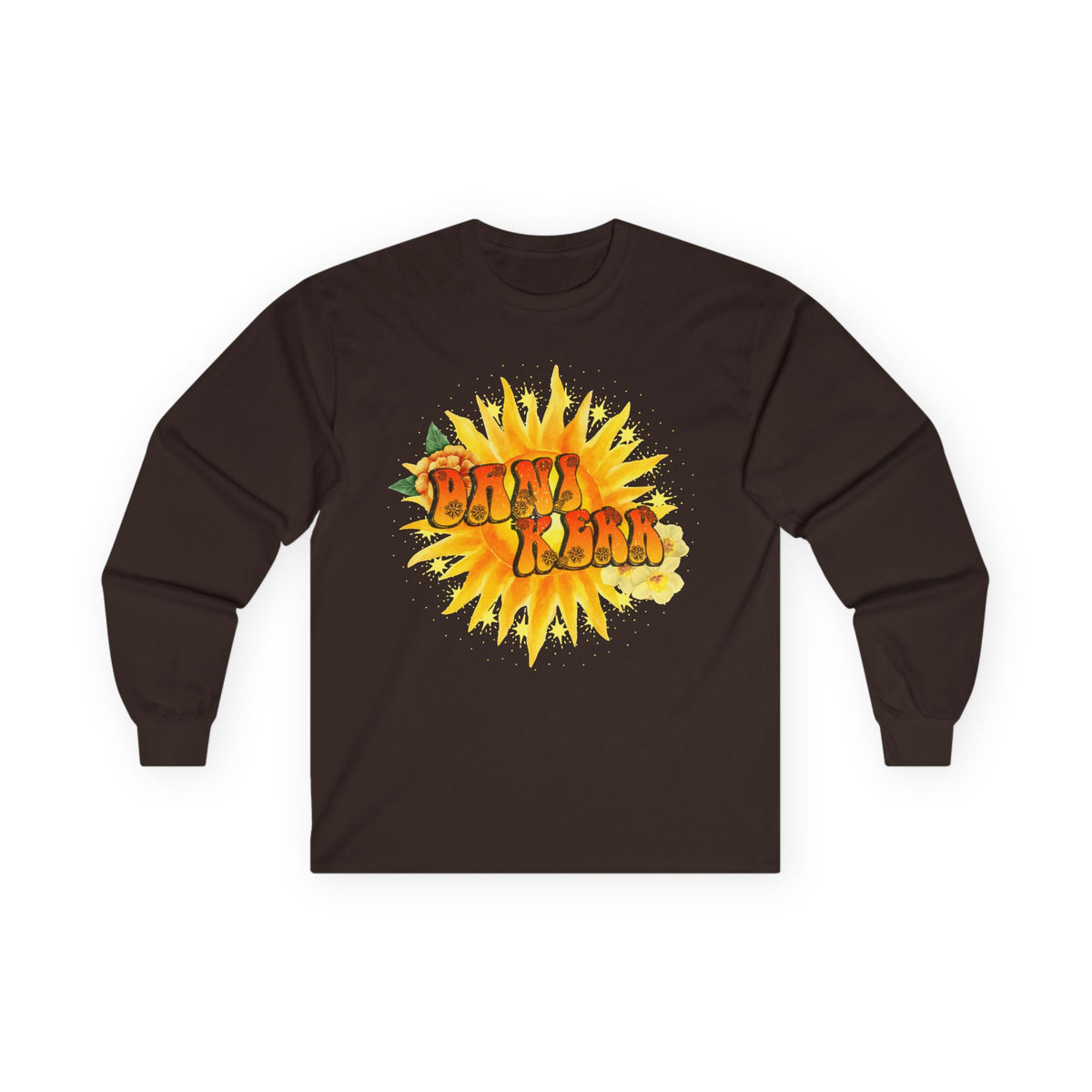 Long Sleeve Tee — "Baby King" Sunflower Graphic