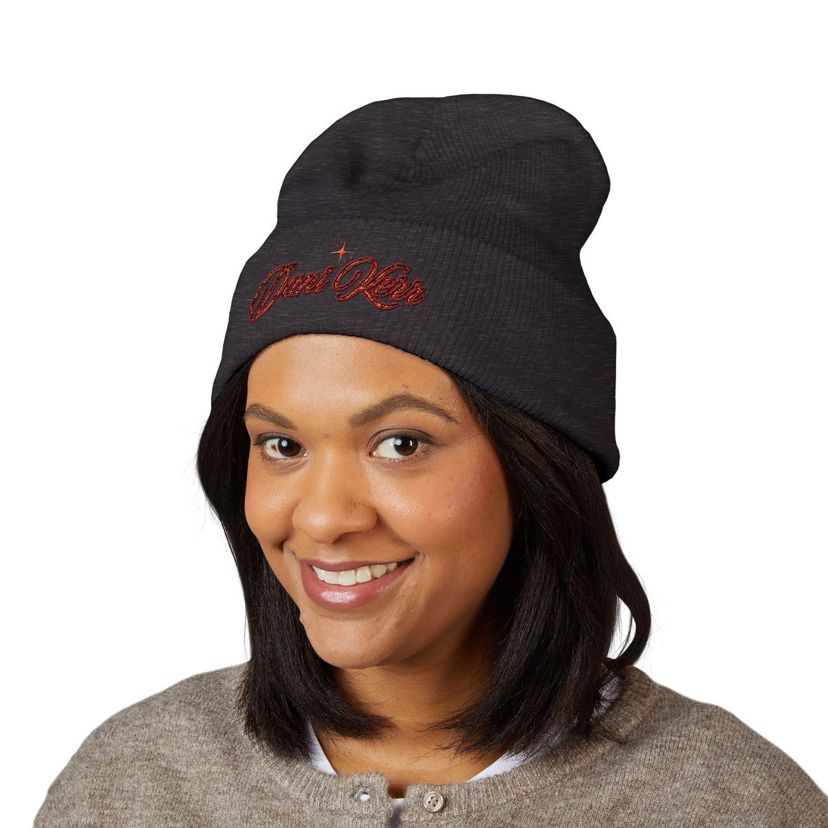Embroidered 'Dani Kerr' Fall 2026 Cuffed Beanie