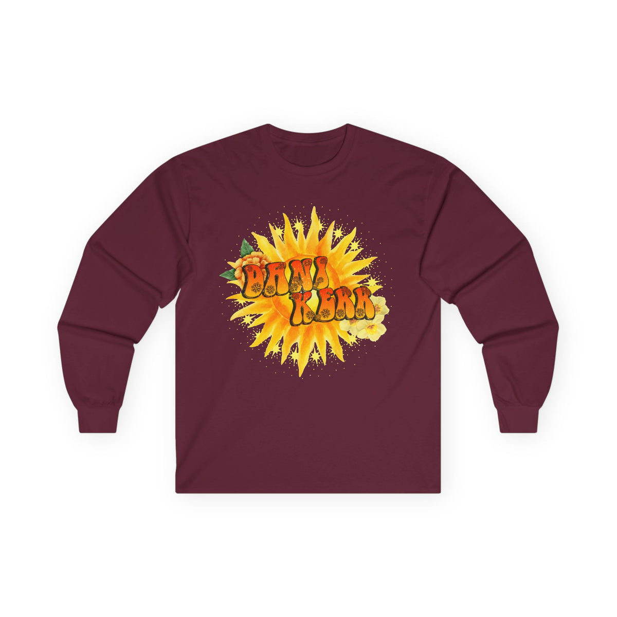 Long Sleeve Tee — "Baby King" Sunflower Graphic