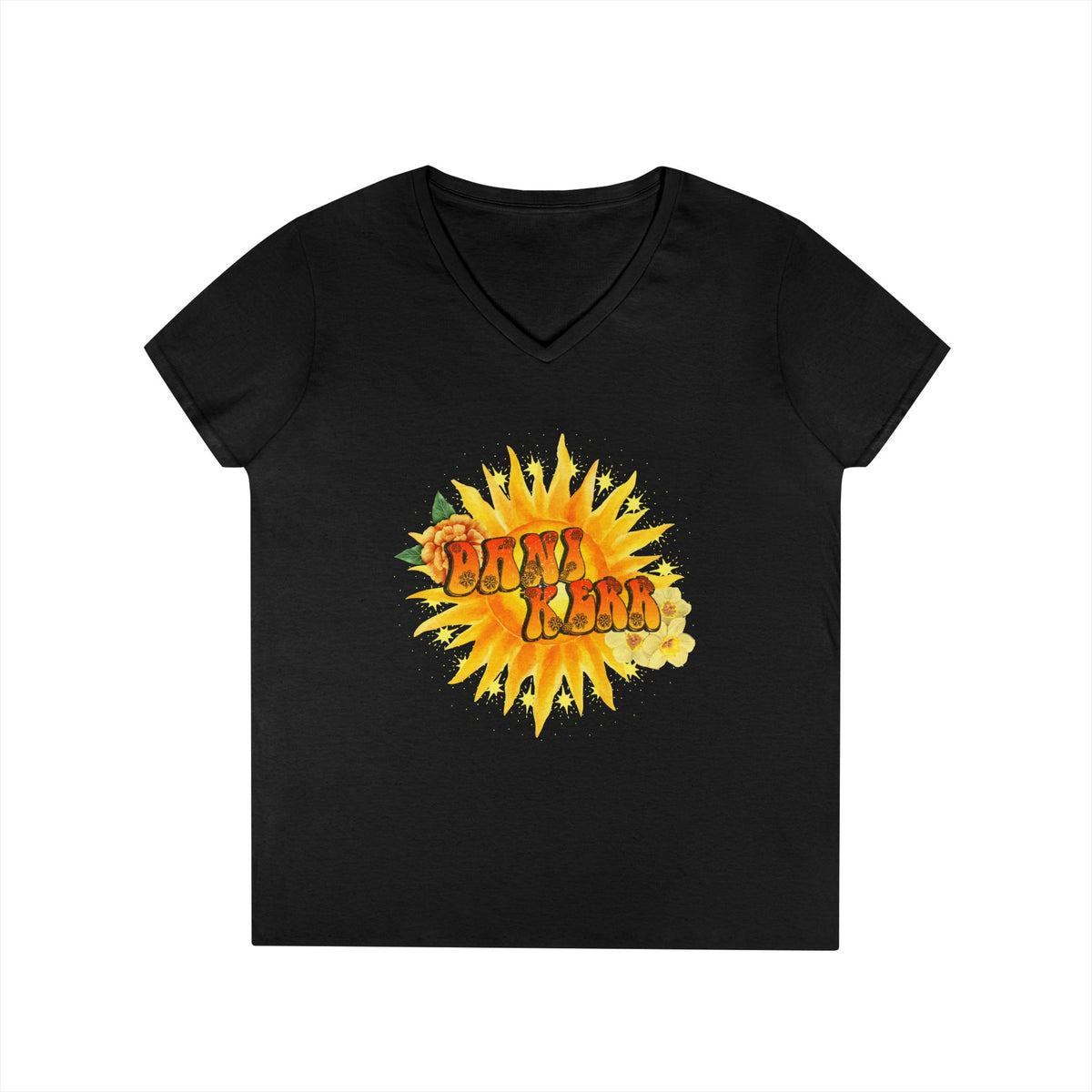 Ladies' V-Neck T-Shirt — Dani Kerr Fall 2026 Burst Tee