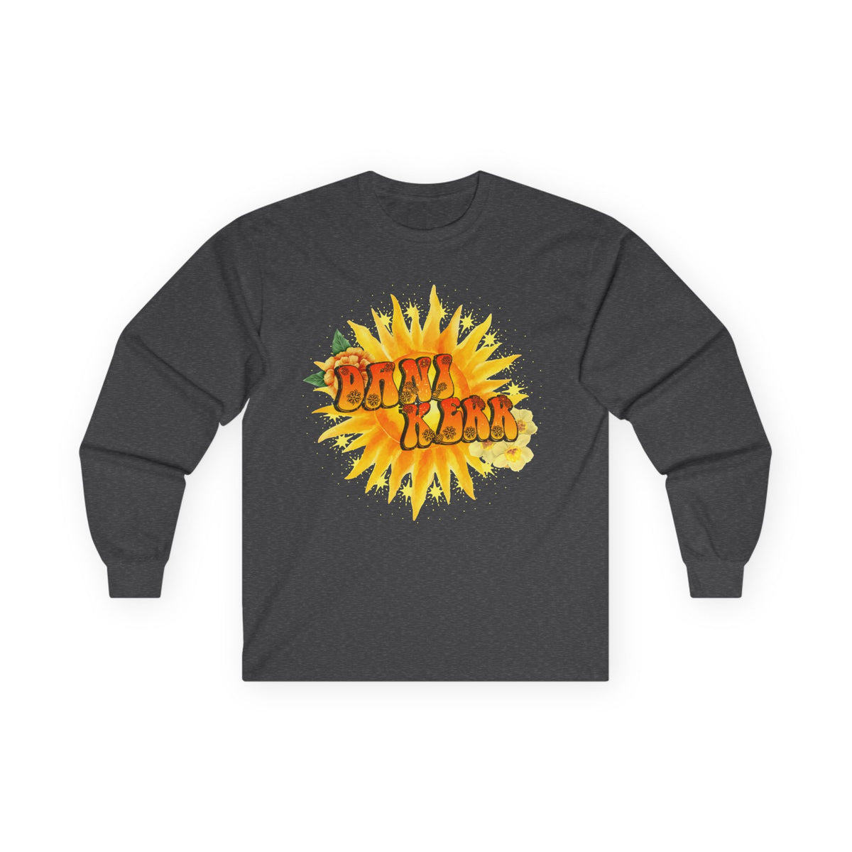 Long Sleeve Tee — "Baby King" Sunflower Graphic