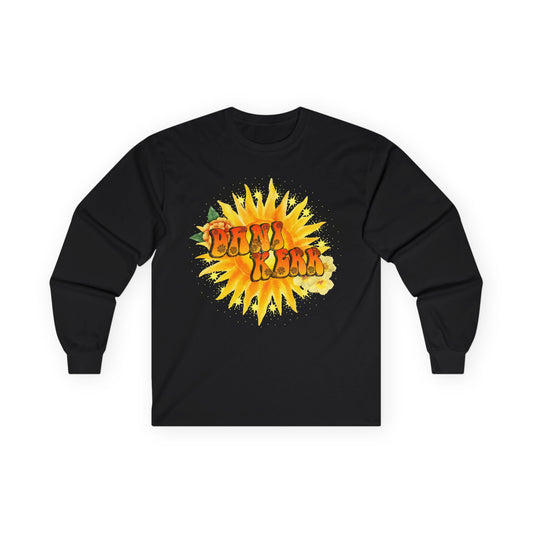 Long Sleeve Tee — "Baby King" Sunflower Graphic