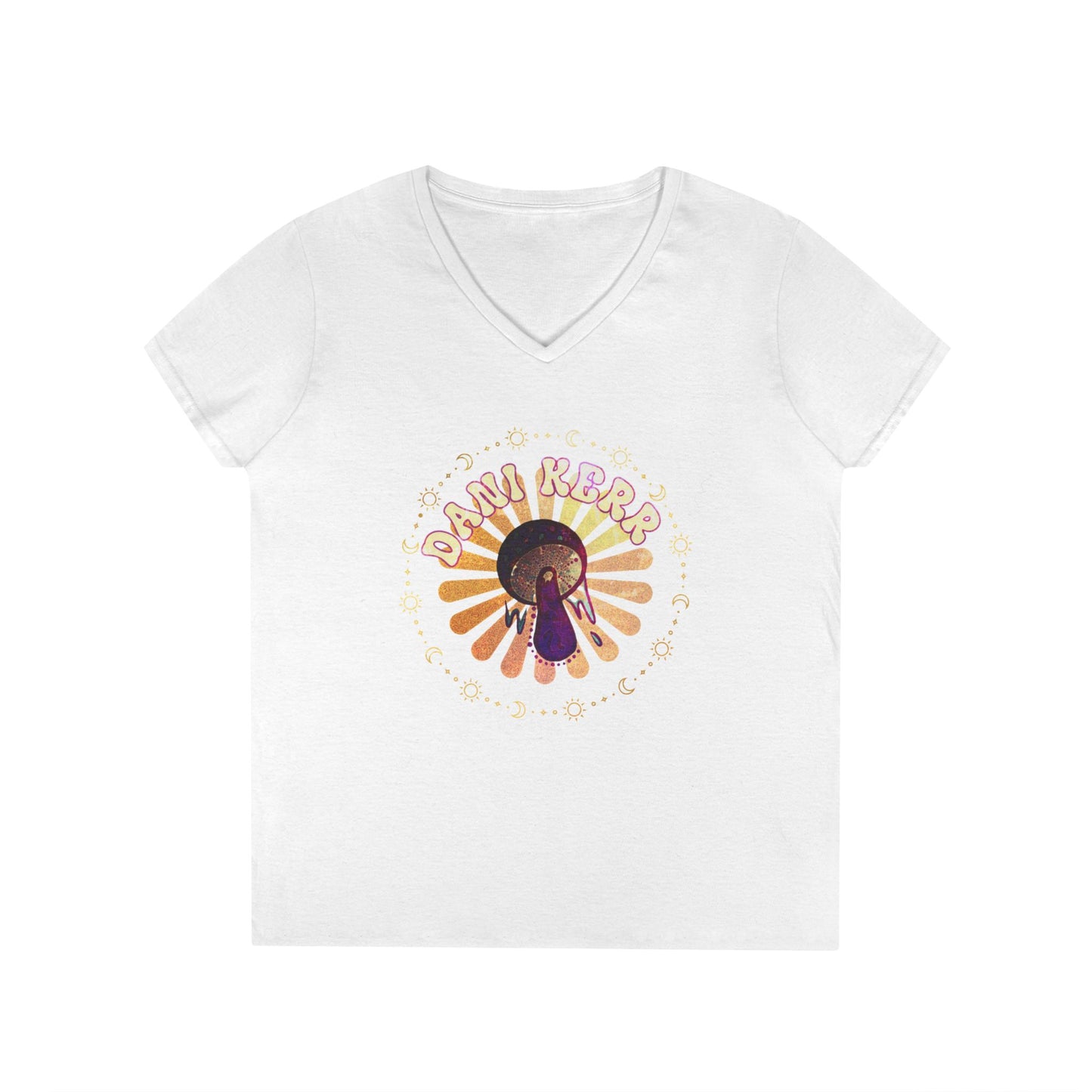 Dani Kerr Women's Jersey Short Sleeve Deep V-Neck Tee