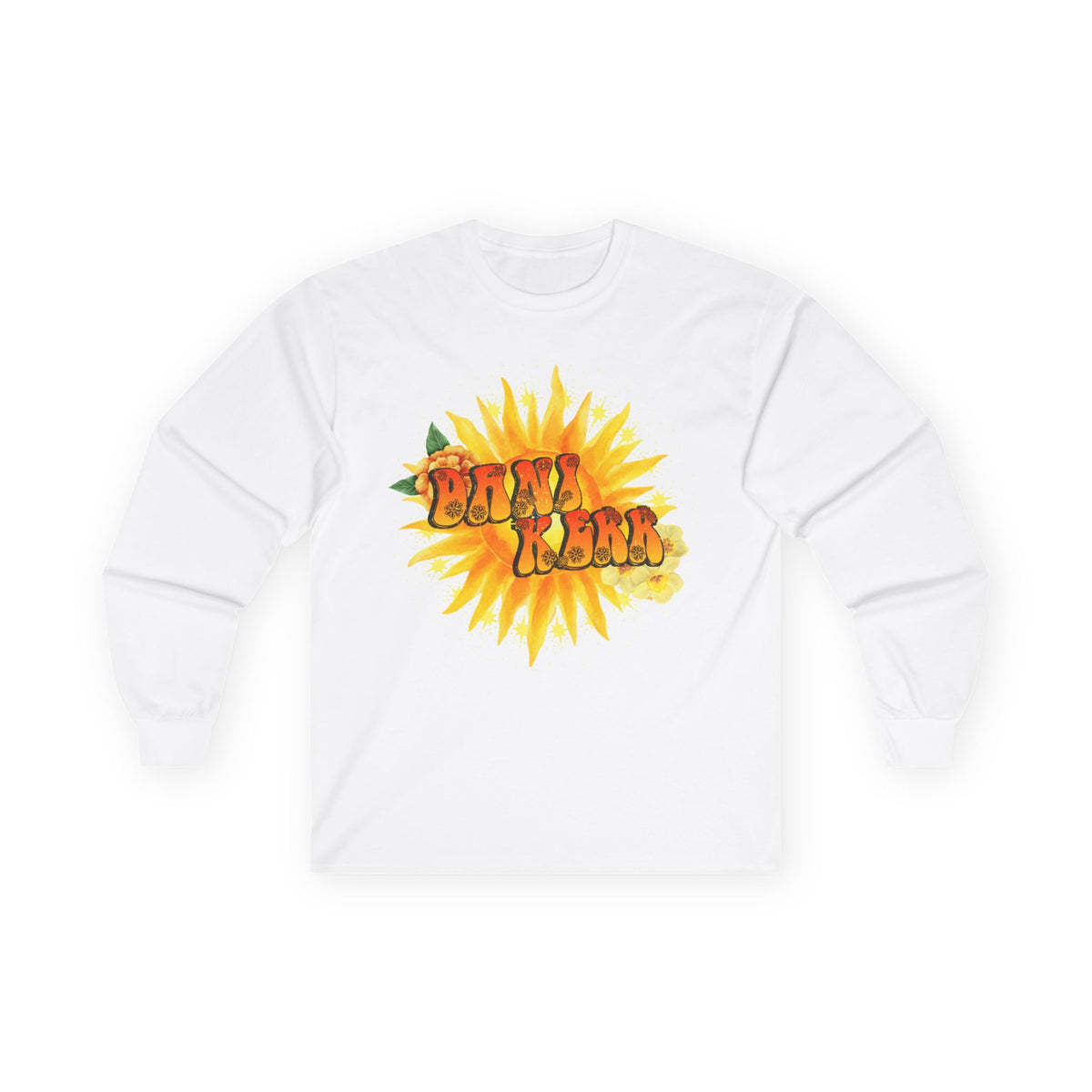 Long Sleeve Tee — "Baby King" Sunflower Graphic