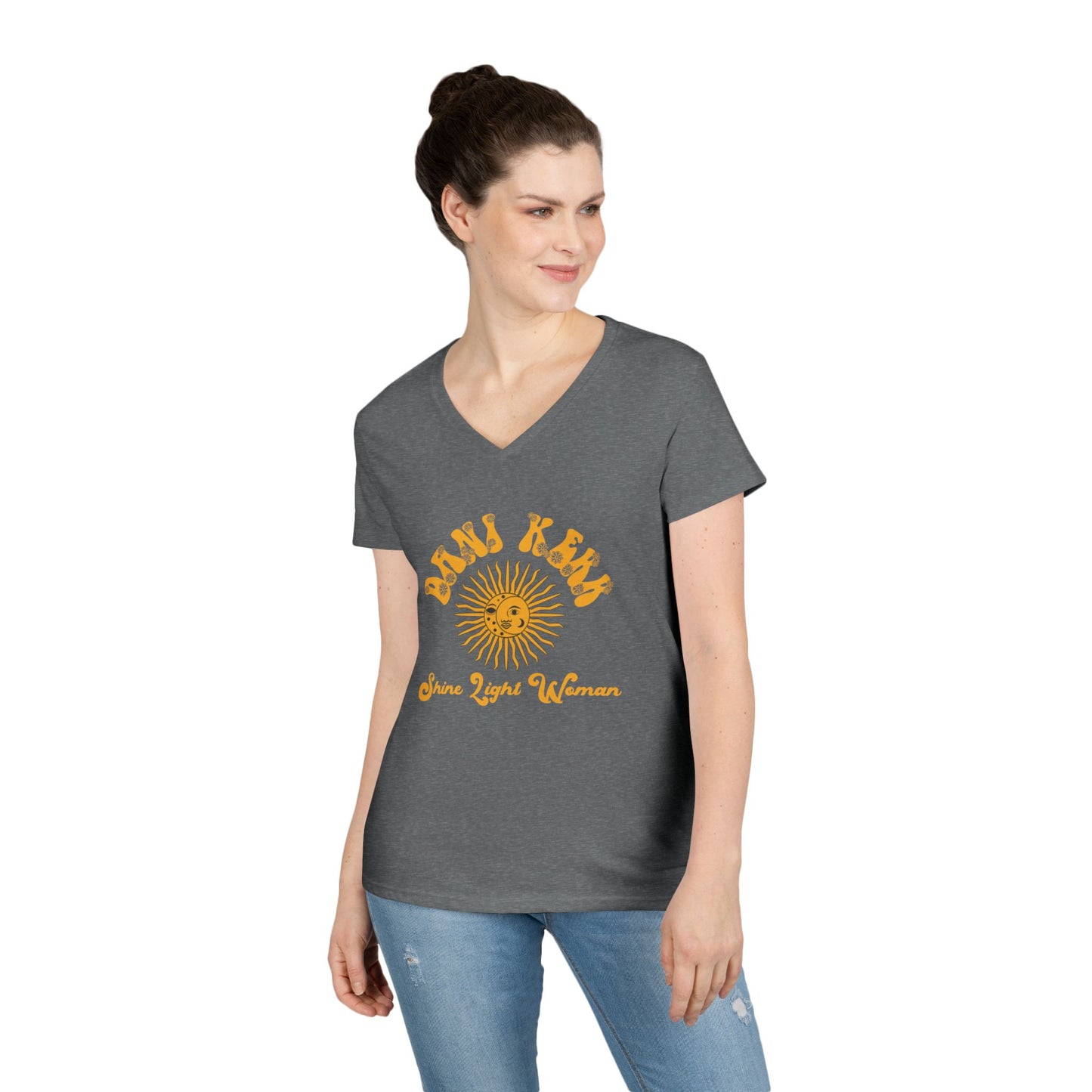 Shine Light Woman Ladies' V-Neck T-Shirt
