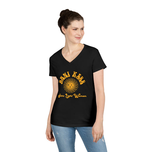 Shine Light Woman Ladies' V-Neck T-Shirt